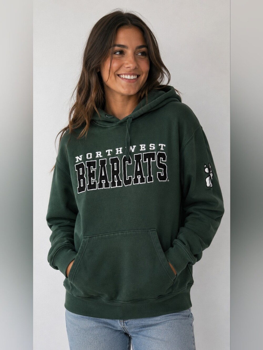 🔥Stadium Athletics Forest Green 'Northwest Bearcats' Hooded Sweatshirt